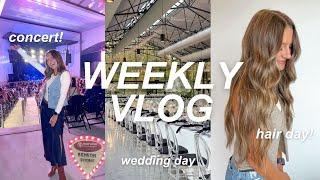 WEEK IN MY LIFE: hair appointment, benson boone concert, wedding day, + more!