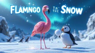 Flamingo in the Snow ️️/ Flamingo snowy adventure / Hindi story for kids/ Bedtime stories for kids