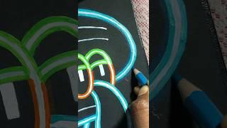 Glow effect drawing with acrylic paint #drawing #cartoon #art #learning #viral #shorts