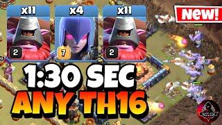 TH16 Attack Strategy With Thrower & Witch !! Best TH16 Attack Strategy in Clash of Clans