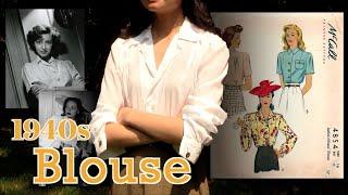 Making a Rayon 1940s Blouse | Vintage Sewing | McCall 4854