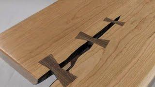 How To Do a Perfect Bowtie Inlay By Hand -  NO ROUTER - Mallet and Chisel only