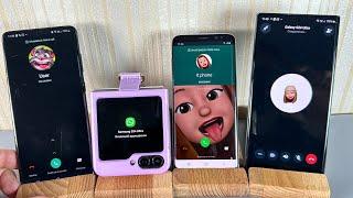 Incoming Call WhatsApp SMS & whatsmok Samsung Z flip5 vs S24ultra & S8 & S20+