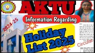 Aktu Holiday List 2025 | Aktu latest News | Aktu News. Today