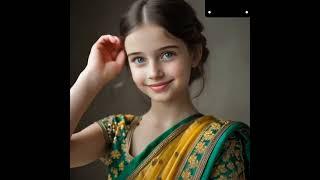 russian girl with Indian  saree#indian#russian#indian saree#russia#ai#animated