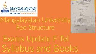 Mangalaytan University | Courses Fee Structure | Marks sheet | F-tel Programs | #Admissionopen