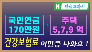 2024년, 국민연금170만원, 보유주택 3억, 5억, 7억, 9억, 건강보험료 이만큼 나와요 | 지역가입자 건강보험료 계산 | 피부양자 탈락