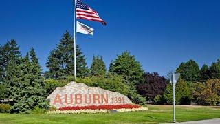 #City of Auburn WA downtown drive thru video #Winter January 2022  #Auburn City Washington State