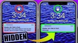 HIDE / TURN OFF SHOW iMESSAGE PREVIEW! MAKE ANY NOTIFICATION PRIVATE / TURN THIS ON ASAP!