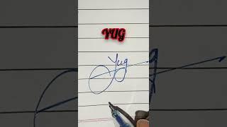 Yug Name Signature #signature ##shortvideo #shorts