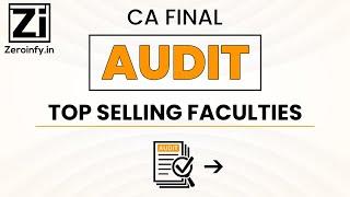 CA Final Audit Top Selling Faculties Of Zeroinfy
