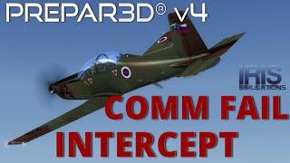 Intercepting GA aircraft | Communications failure | IRIS Simulations PC9 | Prepar3Dv4