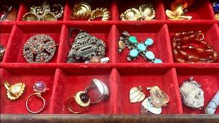 Jewelry Box With Vintage Jewelry From My Collection! Native American, Mexico Silver, & 18k Gold!