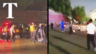 Moment driver rams car into crowd killing 35 in China