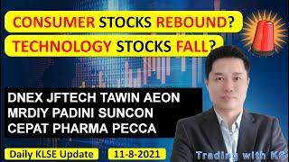 Daily KLSE Update - 11-8-2021 - CONSUMER STOCKS REBOUND? TECHNOLOGY STOCKS FALL?