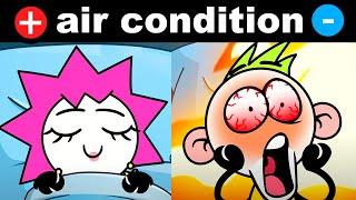 FIGHTING FOR AIR CONDITIONER| Ted and Pet animation