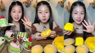 ASMR EATING Delicious Mukbang Desserts: Tasting Cakes and Mango Treats for Food Lovers