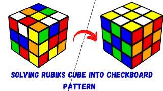 Solving a Full scrambled cube to Checkboard Challenge(J perm)