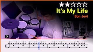 [Lv.04] It's My Life - Bon Jovi  () Pop Drum Cover Score book Sheet Lessons Tutorial | DRUMMATE