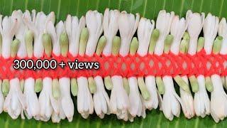 Sampangi poo malai kattuvathu eppadi | Easy and best way to tie Sampangi garland | சம்பங்கி மாலை