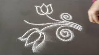 daily use rangoli || rangoli || rangoli design || rangoli kolam || muggulu || freehand rangoli