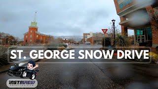 St. George Snow Drive - Utah - 4K 