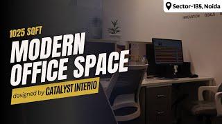 1025 Sq Ft Sleek and Modern office interior designed by Catalyst Interio - Office Interior Designer