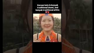 Korean girl in Konyak Tribe Cultural Attire