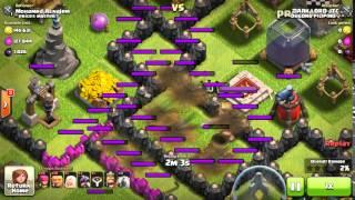 COC 3 lvl 3 lightning spells vs lvl 6 air defense!