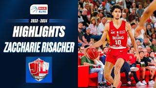 15 minutes de Zaccharie Risacher en Betclic ELITE (Top Plays of the Season) - NBA Draft 2024