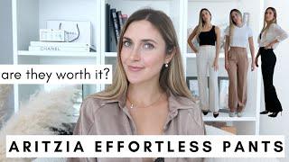 The TRUTH about ARITZIA EFFORTLESS PANTS are they worth it? +Try on review in 3 colors