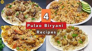 4 Best Pulao Biryani Recipes by Aqsa's Cuisine,  Chicken, Beef Biryani, Chana Pulao, Kofta Biryani