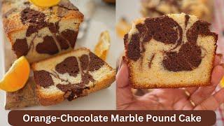 Learn How to Make an Irresistible Orange Chocolate Marble Pound Cake!