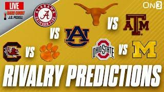 CFB Rivalry Week Predictions | Texas vs Texas A&M | Bama vs Auburn | Ohio St vs Mich |  Ten vs Vandy