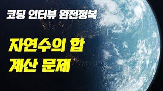 코딩 인터뷰 완전정복: 자연수의 합 계산 문제