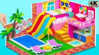 Build Dynamic Miniature House - Swimming Pool & Slide to Cool the Summer ️ DIY Miniature House