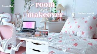 Aesthetic Room + Desk Makeover Coquette workspace Pinterest & Korean inspired 🩰 ft. AliExpress️