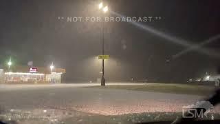 03-08-2025 Granbury, TX - Wind and Hail Hit Cities in North Texas, Hail Blankets Roads Like Snow