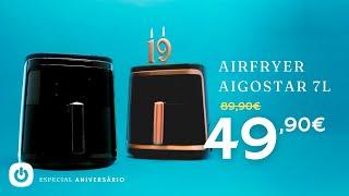 AirFryer 7L Aigostar Gold ou All Black por APENAS 49,90€ - só até 7 Julho!