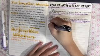 How to write a Book Report