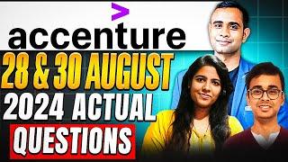 Accenture 28/08 & 30/08 Asked Questions | Accenture Actual Questions