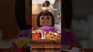 Dora tries Mcdonalds Mukbang  #shorts