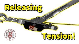 Releasing Tension on a Harbor Freight Come-Along | Quick Tip