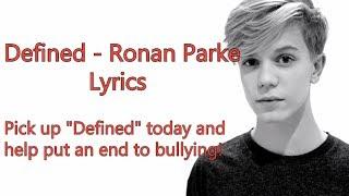 Ronan Parke - Defined [Lyrics]