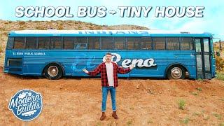 DIY SCHOOL BUS TINY HOUSE CONVERSION EP. 1 | MODERN BUILDS