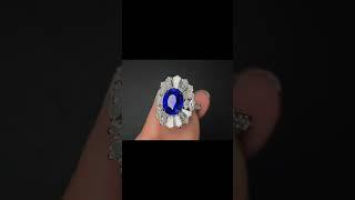 Jewelryay-New arrivals.Exquisite unheated Royal Blue sapphire, 7 carats #sapphire #diamond #jewelry