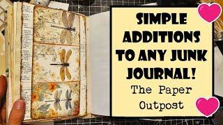 Simple Additions to Any Junk Journal! Craft With Me! ! The Paper Outpost