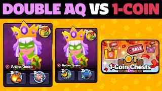 Double Hero ARCHER QUEEN vs 1-Coin Chest | Squad Busters