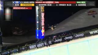 Roz Groenewoud Run 2 Women's Ski Superpipe Final - X Games