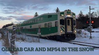 (For @trainboy647) Old Go Transit Cab Car 256 and 672 Speeding Through Holland Landing (Great Horn)